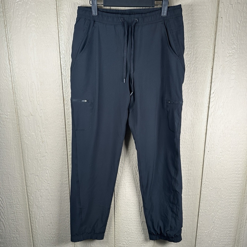 Eddie Bauer Fleece Lined Joggers Pants Womens Sz 6 Black Hiking Outdoors Camping